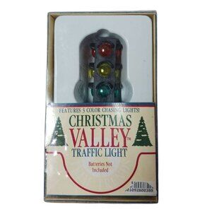 Christmas Valley Traffic Light Decoration 3-Color Chasing Lights Battery Operate
